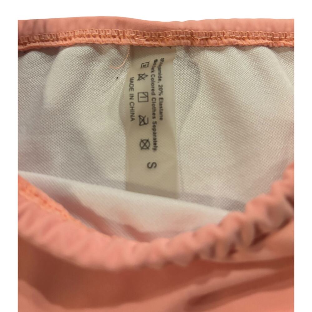 Peach String Bikini Bottom Size S - Picture 2 of 3